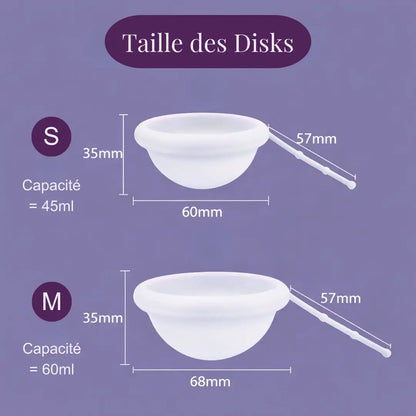 Disque menstruel avec tige